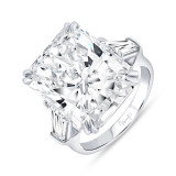 Uneek Signature Radiant Diamond Engagement Ring - R073RAD photo