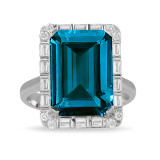 Doves London Blue 18k White Gold Diamond Ring - R8934LBT photo