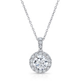 Uneek Round Diamond Halo Pendant - LVN924W-5.0RD photo