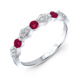 Uneek Ruby and Diamond Fashion Ring - LVBCX143R photo