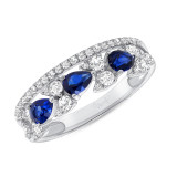 Uneek Blue Sapphire Diamond Fashion Ring - LVBAD312WBS photo