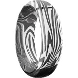 Lashbrook Black & White Damascus Steel 7mm Men's Wedding Band - D7DBSUNSET+ACID photo2