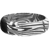 Lashbrook Black & White Damascus Steel 7mm Men's Wedding Band - D7DBSUNSET+ACID photo3