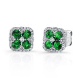 Uneek Emerald Diamond Earrings - LVEMI0302E photo