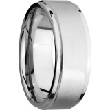 Lashbrook Cobalt Chrome 8mm Men's Wedding Band - CC8FGE+ANGLE+SATIN_POLISH photo2