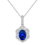 Uneek Blue Sapphire Diamond Pendant - LVNMT1981S photo
