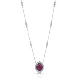 Uneek Round Rhodolite Necklace - LVN942RHO photo