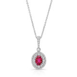 Uneek Oval Ruby Diamond Pendant - LVPDN2020R photo