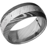 Lashbrook Black & White Damascus Steel Meteorite 9mm Men's Wedding Band - D9D14_METEORITE+ACID photo