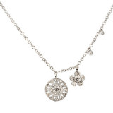 Meira T White Gold Antique Charm Necklace photo