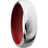 Lashbrook 14k White Gold 7mm Men's Wedding Band - 14KW7DB+ANGLE+SATIN_POLISH+CRIMSONIN photo2