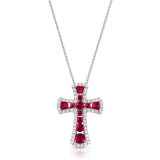 Uneek Ruby Diamond Pendant - LVNMI0045R photo