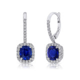 Uneek Blue Sapphire Diamond Earrings - LVE698CUBS photo
