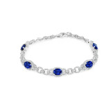 Uneek Blue Sapphire Diamond Bracelet - LBR698OVBS photo