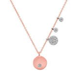 Meira T 14k Rose Gold Disc Necklace photo