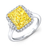Uneek Cushion Cut Diamond Engagement Ring - R1049CUFY photo