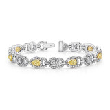 Uneek Pear-Shaped Fancy Yellow Diamond Bracelet - LBR126 photo