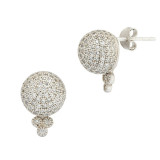 Freida Rothman Pave Ball Stud Earrings - PZE020120B-14K photo