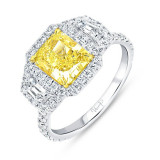 Uneek Natureal Halo Diamond Engagement Ring - R070RADFY photo
