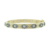 Freida Rothman Gold And Black Bangle - YRZB08086B photo