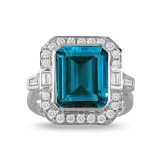 Doves London Blue 18k White Gold Diamond Ring - R9632LBT photo