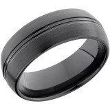 Lashbrook Black Tungsten 8mm Men's Wedding Band - C08HR016_SATIN photo