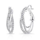 Uneek Hoop Diamond Earrings - LVEW441W photo