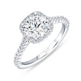 Uneek Timeless Round Diamond Engagement Ring - R614RB-100 photo
