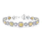 Uneek Mixed-Shape Fancy Yellow Diamond Bracelet - LBR098 photo