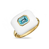 Doves Mykonos 18k White Gold Gemstone Ring - R9942WABT photo