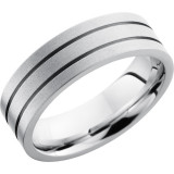 Lashbrook Cobalt Chrome 7mm Men's Wedding Band - CC7F2.5+BEAD photo