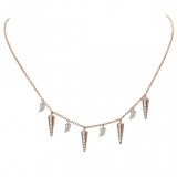 Meira T Rose Gold Tusk and Spike Necklace photo