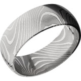 Lashbrook Black & White Damascus Steel 8mm Men's Wedding Band - D8DFLATTWIST+POLISH photo