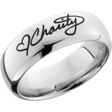 Lashbrook Cobalt Chrome 8mm Men's Wedding Band - CC8DB_LCVHANDWRITING+POLISH photo