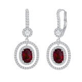 Uneek Oval Ruby Diamond Earrings - LVE938OVRU photo