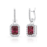 Uneek Rhodolite Diamond Earrings - LVE325RHO photo