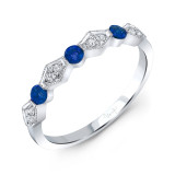 Uneek Blue Sapphire and Diamond Fashion Ring - LVBCX143S photo