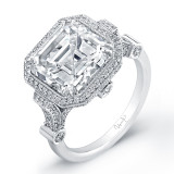Uneek Estate-Inspired 5-Carat Asscher Diamond Engagement Ring - LVS518 photo