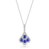 Uneek Blue Sapphire Diamond Pendant - LVNLG1940S photo