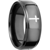 Lashbrook Black Zirconium 8mm Men's Wedding Band - Z8FGE_4X+POLISH photo2