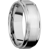 Lashbrook Cobalt Chrome 8mm Men's Wedding Band - CC8REF+SATIN_POLISH photo2