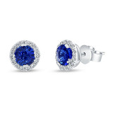 Uneek Silhouette Round Diamond Earrings - LVE924BS-5.0RD photo