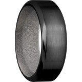 Lashbrook Black Zirconium 8mm Men's Wedding Band - Z8HB+SATIN_POLISH+BRIGHTNICKELIN photo2