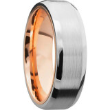 Lashbrook Rose & White Cobalt Chrome 7mm Men's Wedding Band - 14KRSLEEVECC7B+SATIN_POLISH photo2