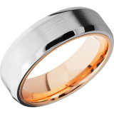 Lashbrook Rose & White Cobalt Chrome 7mm Men's Wedding Band - 14KRSLEEVECC7B+SATIN_POLISH photo