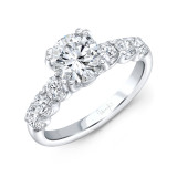 Uneek Round Diamond Engagement Ring - R2000U photo
