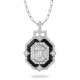 Doves Mondrian 18k White Gold Gemstone Pendant - P9298BO photo