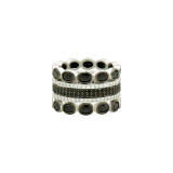 Freida Rothman Industrial Finish 5-Stack Ring - IFPKZBKR47-8 photo