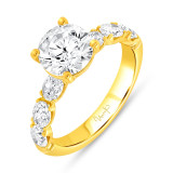 Uneek Timeless Round Diamond Engagement Ring - R610RB-200 photo