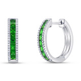 Uneek Emerald Diamond Earrings - LVEMI1428E photo